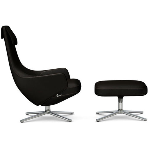 Repos Lounge Chair & Ottoman lounge chair Vitra Polished 16.1-Inch Cosy Contrast - Velvet Brown - 04