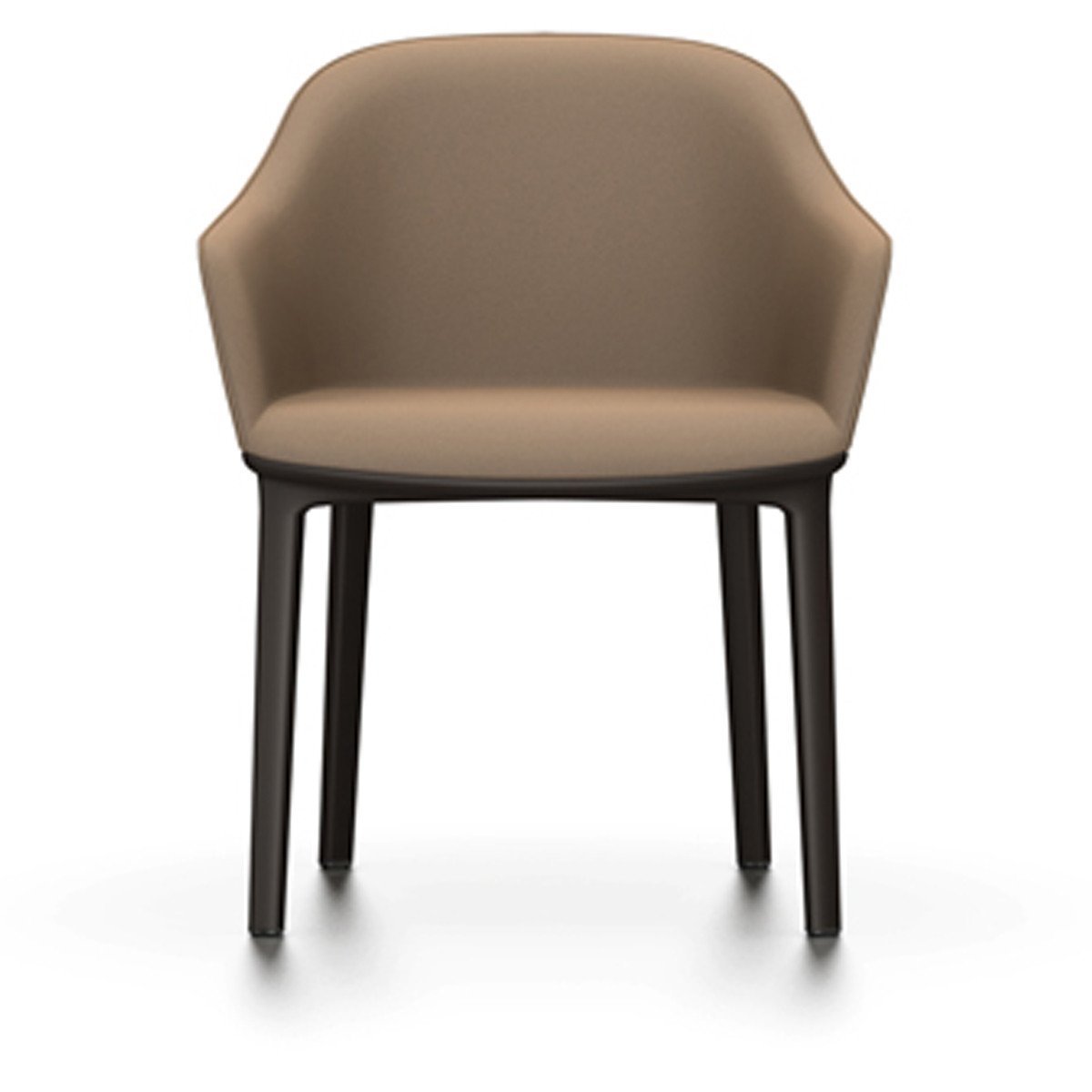 Softshell Chair - Four-Leg Base Side/Dining Vitra Chocolate Glides For Carpet Plano_Coffee-80
