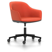 Softshell Chair - Task Chair task chair Vitra powder-coat basic dark Plano - orange hard casters - unbraked (std)