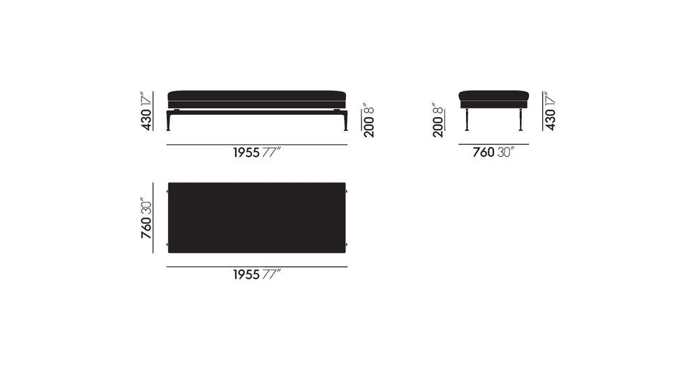 Suita Daybed Sofa Vitra 