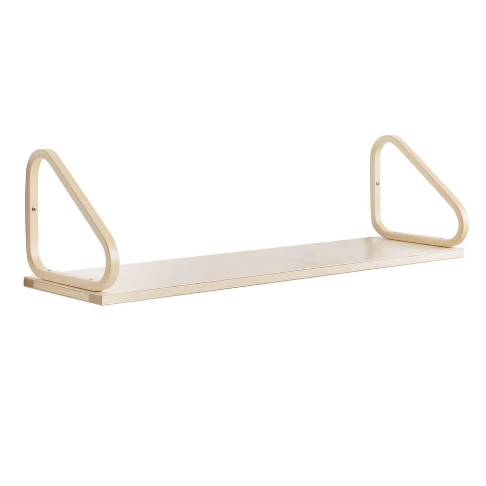 Wall Shelf 112 storage Artek 112B (9.8"d) - Natural Lacquered 