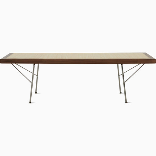 Nelson Cane Bench Benches herman miller 48 Inch Walnut +$400.00 Trivalent Chrome