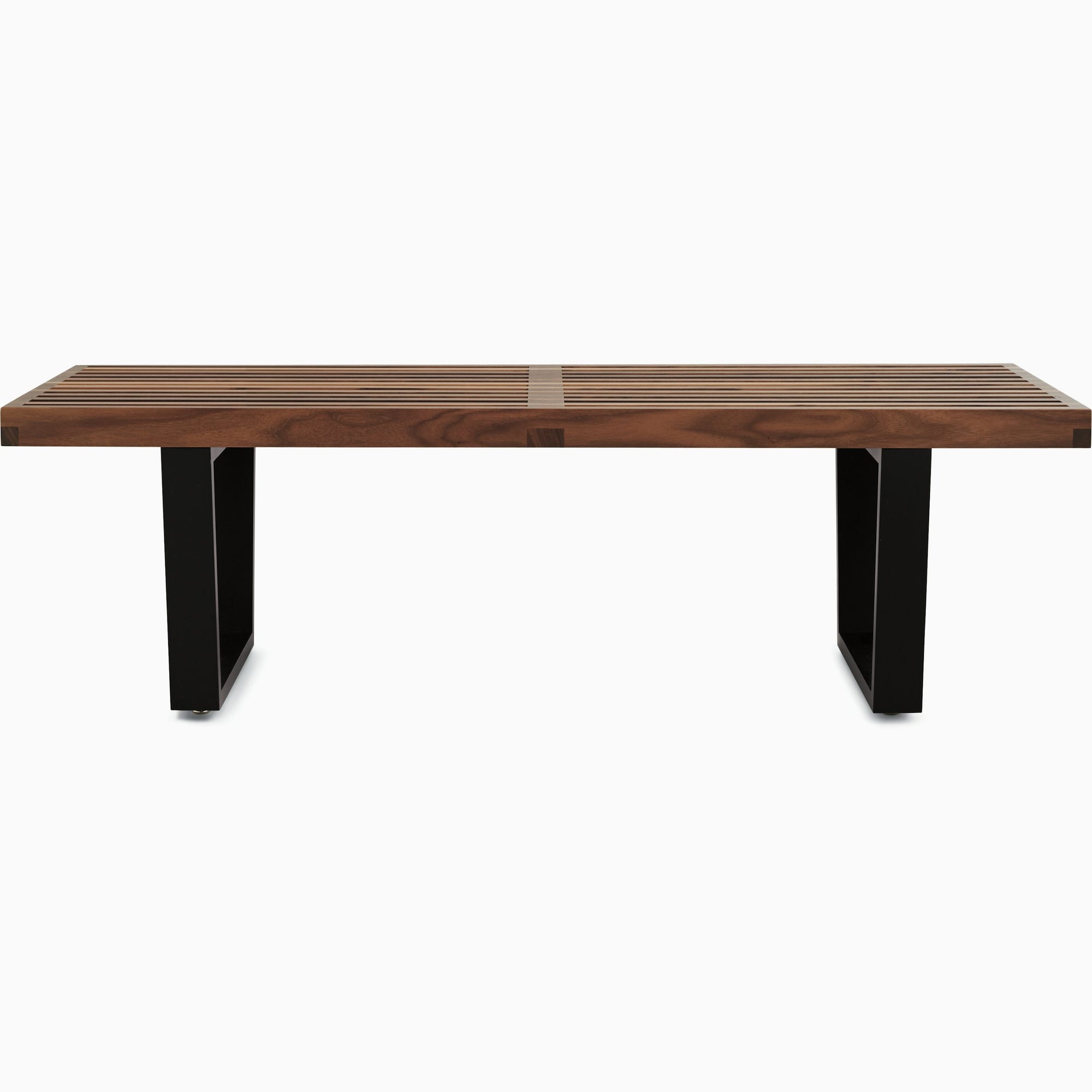 Nelson Bench Benches herman miller 48-inches Wide Wood Base Walnut Slat Finish +$740.00