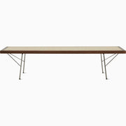 Nelson Cane Bench Benches herman miller 60 Inch Walnut +$400.00 Trivalent Chrome