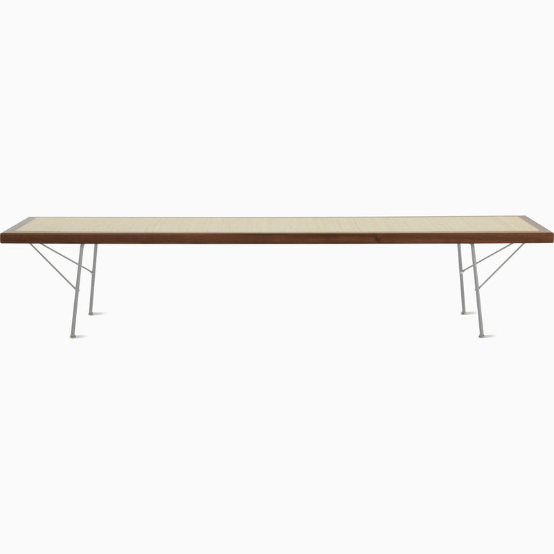 Nelson Cane Bench Benches herman miller 72 Inch Walnut +$400.00 Trivalent Chrome