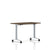 Everywhere Flip-Top Table Desk's herman miller 48-inches Wide Walnut on Ash Metallic Silver