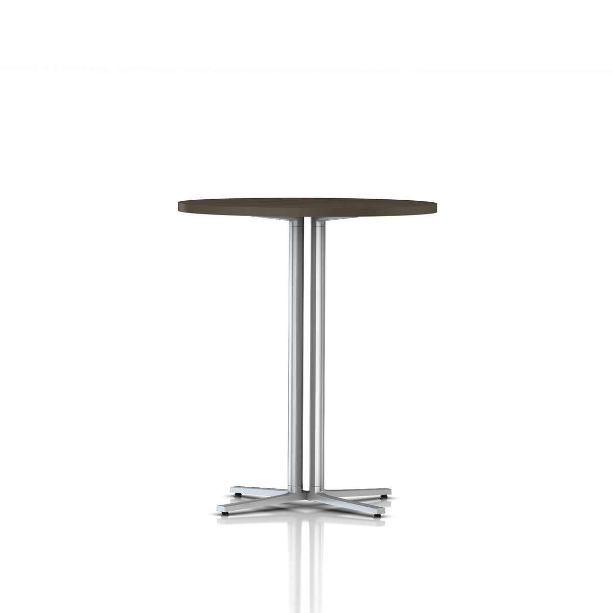 Everywhere Standing Height Table Dining Tables herman miller Walnut on Ash Metallic Silver 
