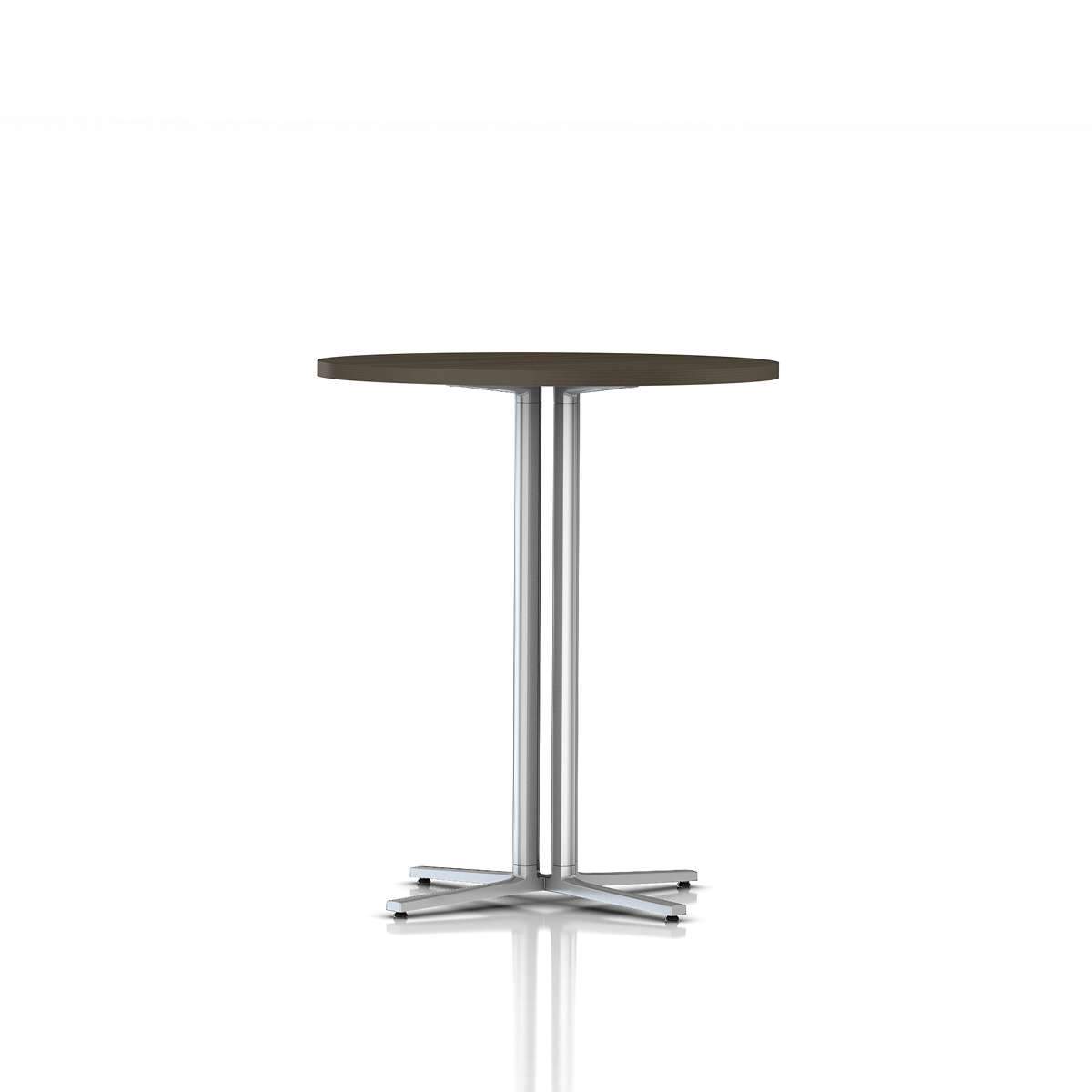 Everywhere Standing Height Table Dining Tables herman miller Walnut on Ash Metallic Silver 