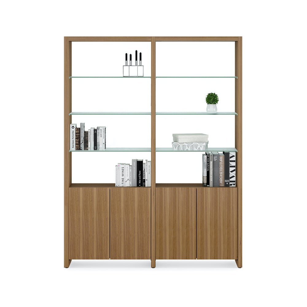 Linea 580022 2-Shelf System - 64 Inch Wide Shelf BDI Natural Walnut 