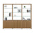 Linea 580222 3-Shelf System - 96 Inch Wide Shelf BDI Natural Walnut 