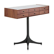 Nelson Miniature Chest 6 Drawer With Pedestal storage herman miller Walnut Studio White Black