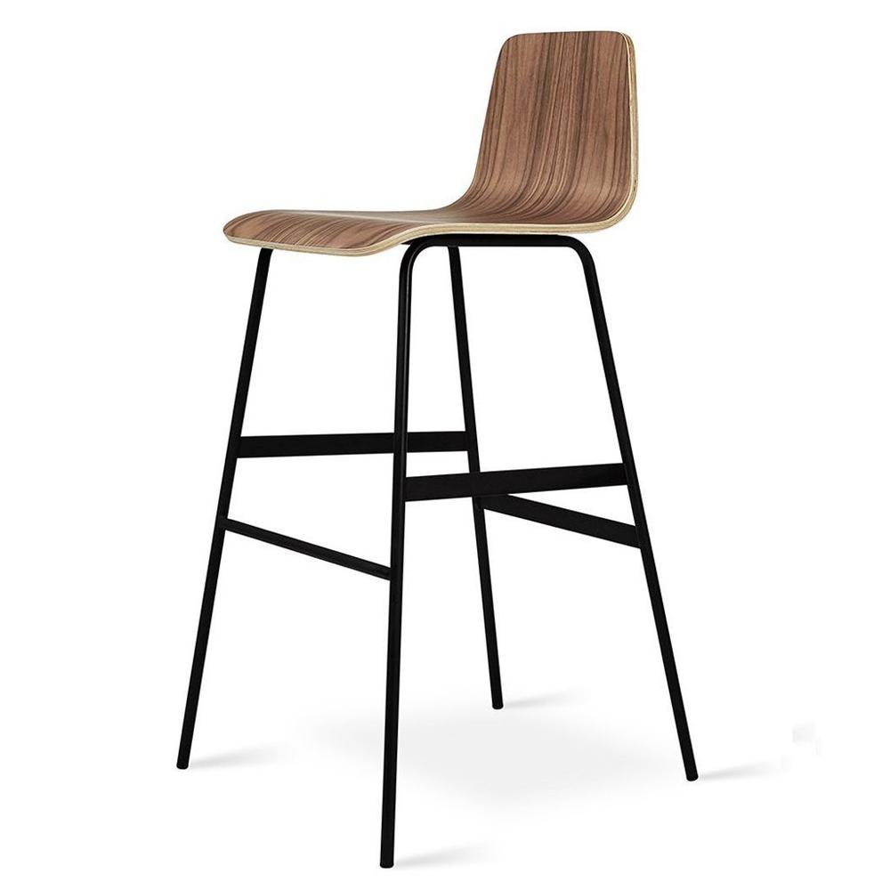 Lecture Stool stool Gus Modern Bar Stool Walnut & Black 