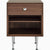 Nelson Thin Edge Bedside Table side table herman miller Silver Aluminum Alloy Pulls Walnut Matching Finished Back