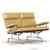 Eames 2-Seat Sofa by Herman Miller Sofa herman miller Walnut Honey Leather 