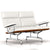 Eames 2-Seat Sofa by Herman Miller Sofa herman miller Walnut Ivory Leather 