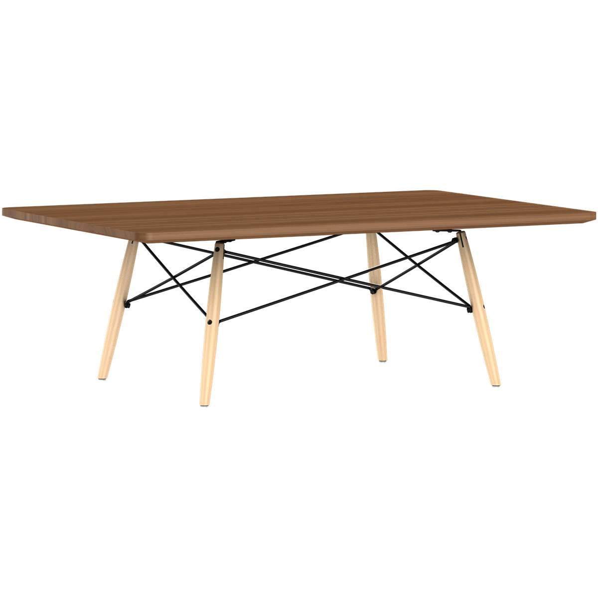 Eames Rectangular Dowel Leg Coffee Table Coffee Tables herman miller Walnut Natural Maple Black