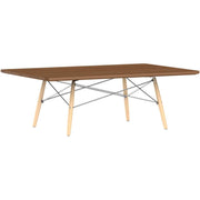 Eames Rectangular Dowel Leg Coffee Table Coffee Tables herman miller Walnut Natural Maple Chrome +$15.00
