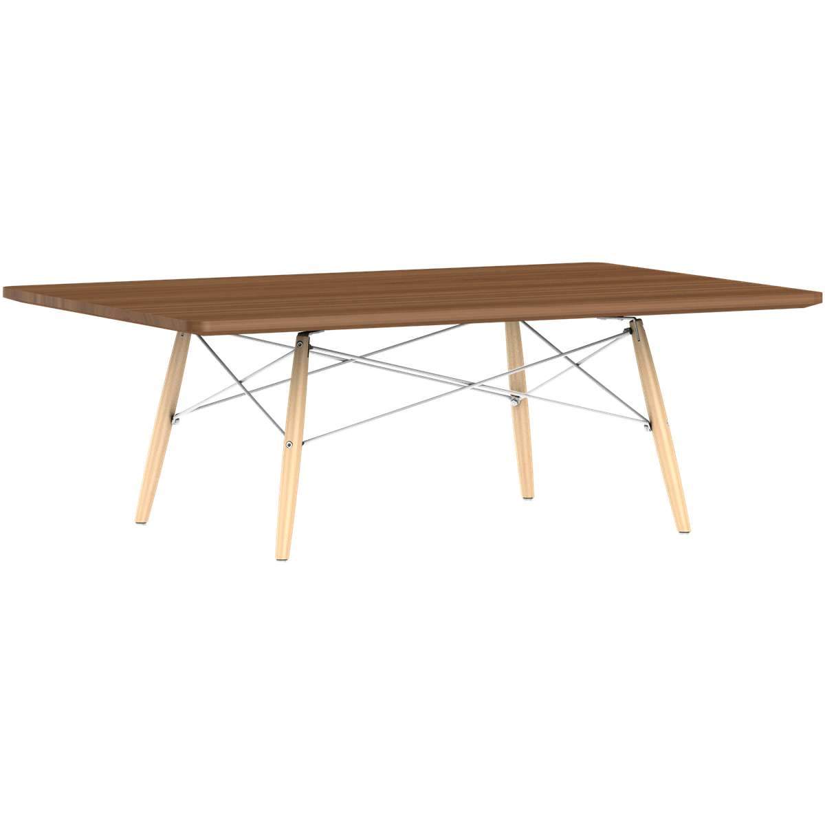 Eames Rectangular Dowel Leg Coffee Table Coffee Tables herman miller Walnut Natural Maple White