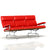 Eames 3-Seat Sofa by Herman Miller Sofa herman miller Walnut Red MCL Leather + $600.00 