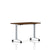 Everywhere Flip-Top Table Desk's herman miller 48-inches Wide Light Brown Walnut Metallic Silver