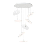 Circa Multi-Light LED Pendant ceiling lights Pablo White 12 inch 7 Lights