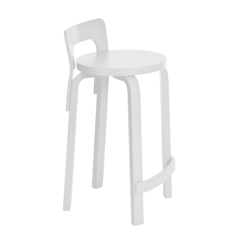 Stool High Chair K65 Stools Artek Lacquered All White +$55.00 