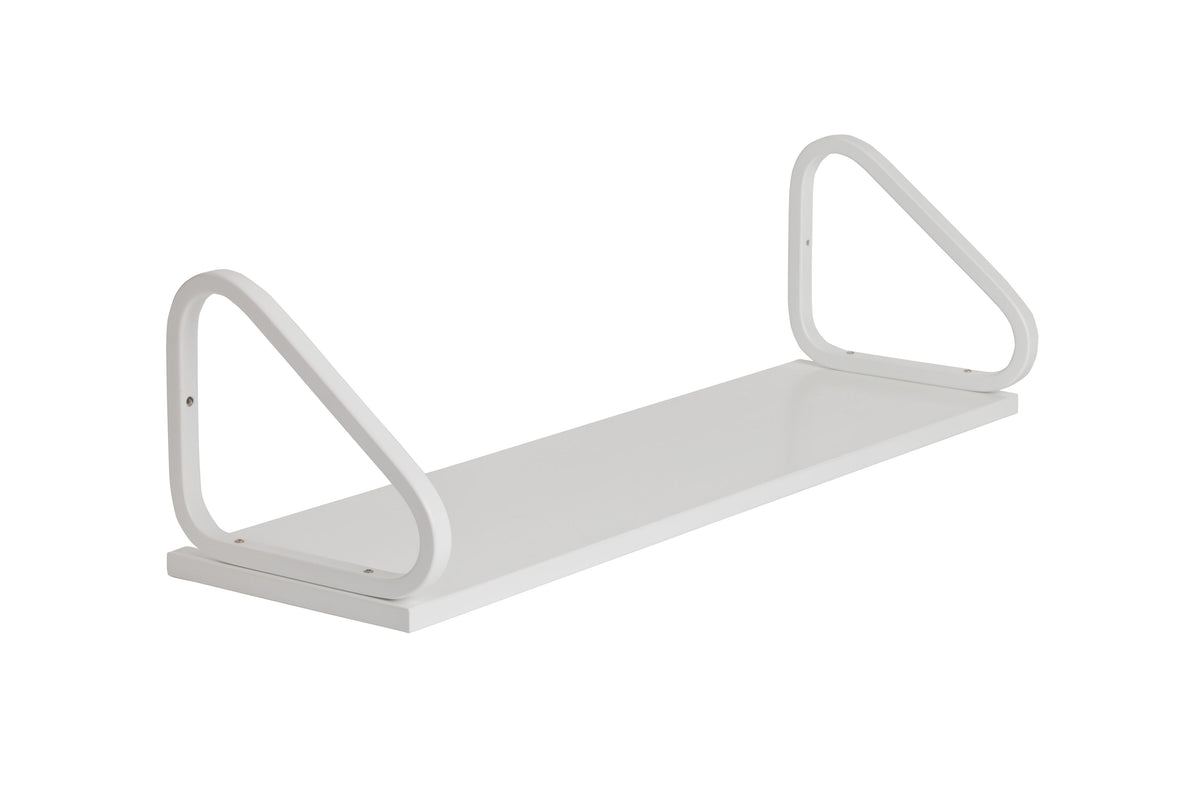 Wall Shelf 112 storage Artek 112B (9.8"d) - Lacquered White +$50.00 