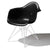 Eames Molded Plastic Arm Chair Wire Base / DAR Side/Dining herman miller White Base Frame Finish Black Seat and Back Standard Glide