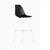 Eames Molded Plastic Bar Stool bar seating herman miller White Base Frame Finish Black Standard Glide