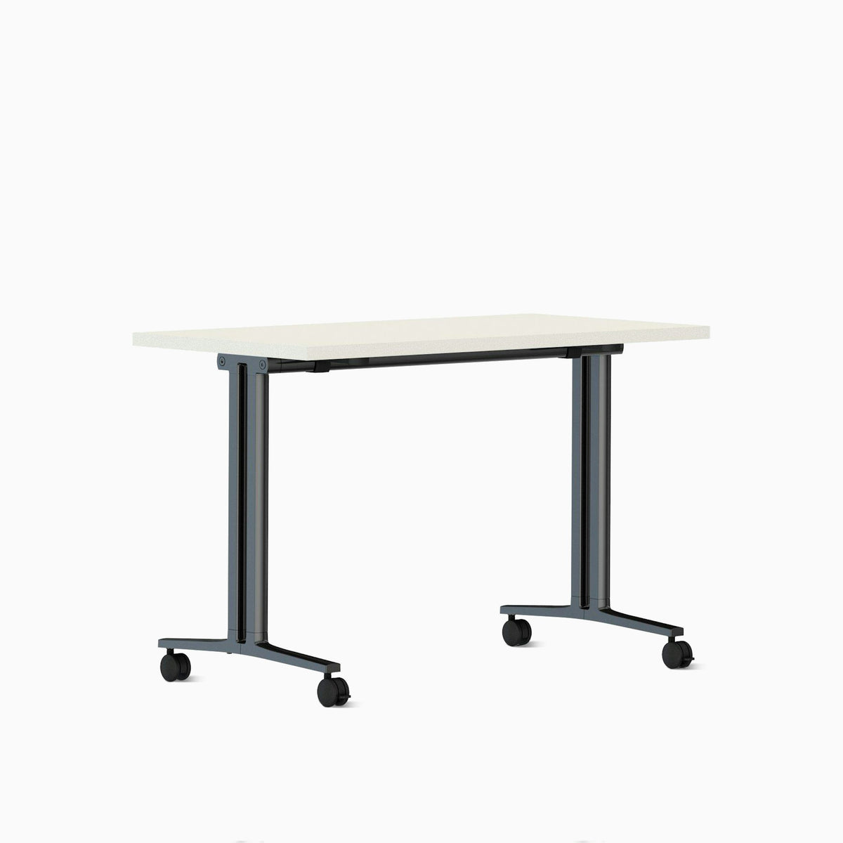 Everywhere Flip-Top Table Desk&#39;s herman miller 48-inches Wide White Black Umber