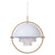 Multi-Lite Pendant Light hanging lamps Gubi White with brass ring 