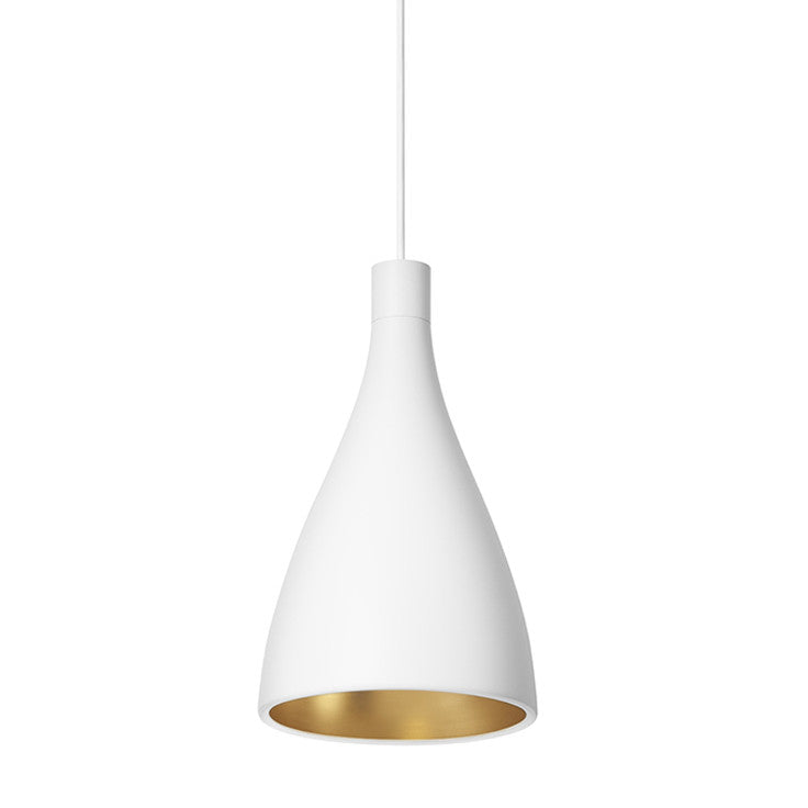 Swell Narrow Pendant hanging lamps Pablo White/Brass 