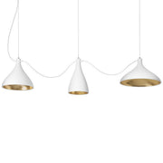Swell String 3 Mixed Modular Suspension Light suspension lamps Pablo Swell String 3 Mixed - White/Brass 
