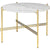 TS Round Coffee Table - Marble Top Tables Gubi Brass White Carrara Marble Small: Dia 21.7"