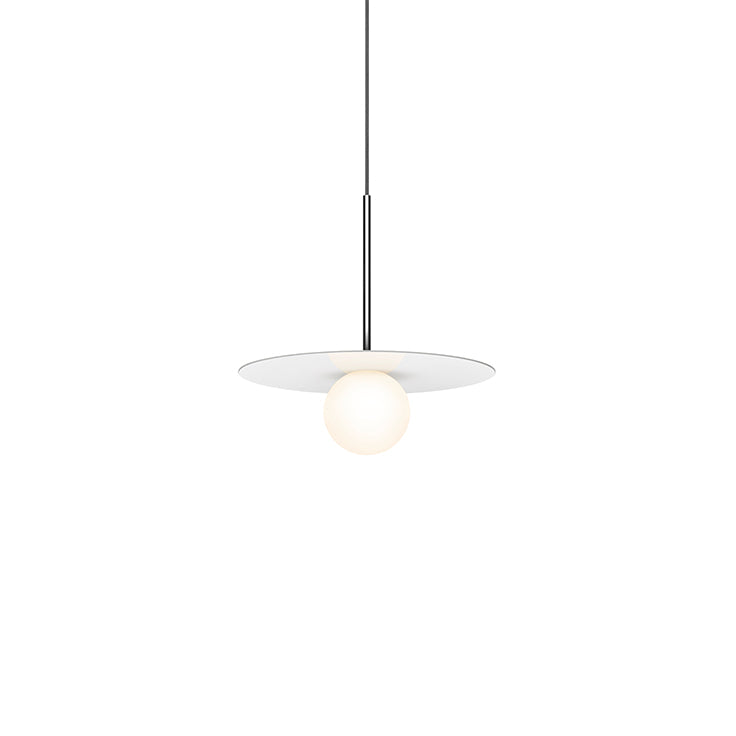 Bola Disc Pendant ceiling lights Pablo Gloss White / Chrome 12&quot; 