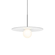 Bola Disc Pendant ceiling lights Pablo Gloss White / Chrome 18" 