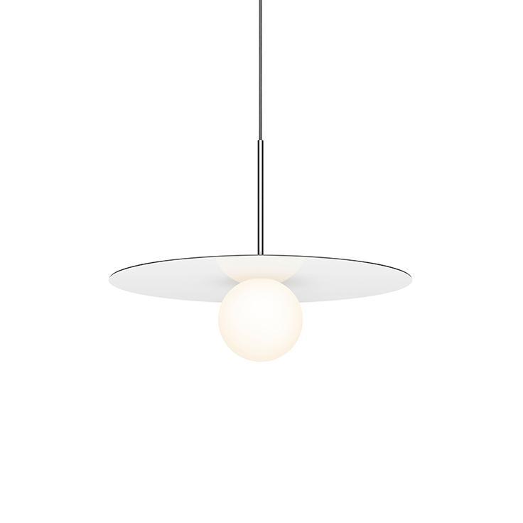 Bola Disc Pendant ceiling lights Pablo Gloss White / Chrome 18&quot; 