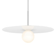Bola Disc Pendant ceiling lights Pablo Gloss White / Chrome 32" 
