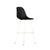 Eames Molded Wood Bar Stool bar seating herman miller White Base Finish Ebony Shell + $100.00 Standard Glide With Felt Bottom + $20.00