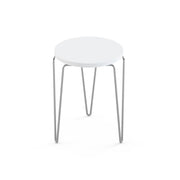 Florence Knoll Hairpin Stacking Table table Knoll White chrome base 