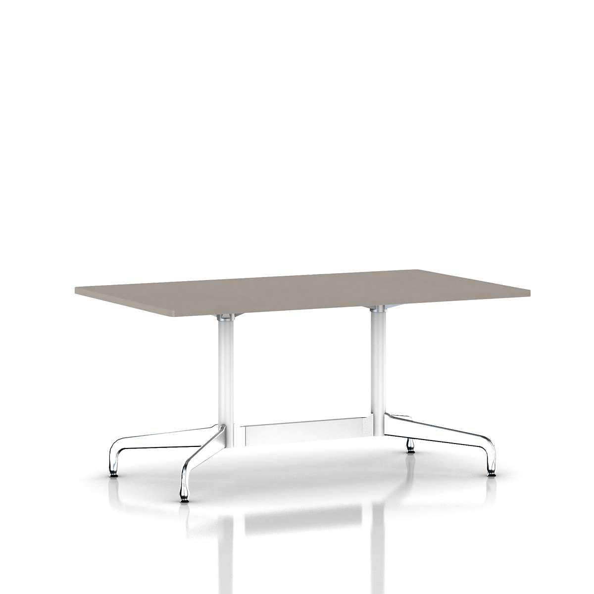 Eames Rectangular Table Dining Tables herman miller White Warm Grey Neutral Laminate 