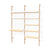 Branch-2 Shelving Unit w/ Desk Shelves Gus Modern Blonde Uprights / White Brackets / Blonde Ash Shelves 