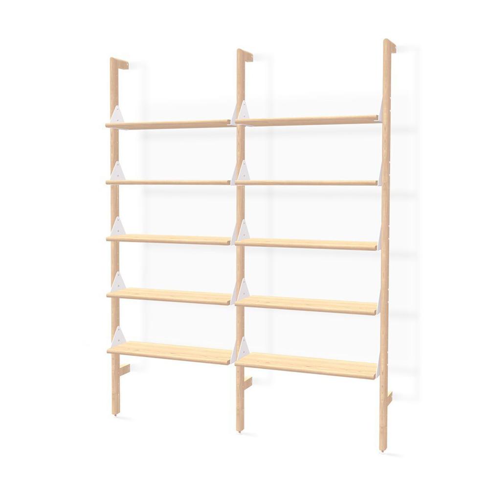 Branch-2 Shelving Unit Shelves Gus Modern Blonde Uprights / White Brackets / Blonde Ash Shelves 