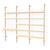 Branch-3 Shelving Unit w/ Desk Shelves Gus Modern Blonde Uprights / White Brackets / Blonde Ash Shelves 