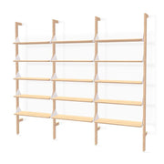 Branch-3 Shelving Unit Shelves Gus Modern Blonde Uprights / White Brackets / Blonde Ash Shelves 