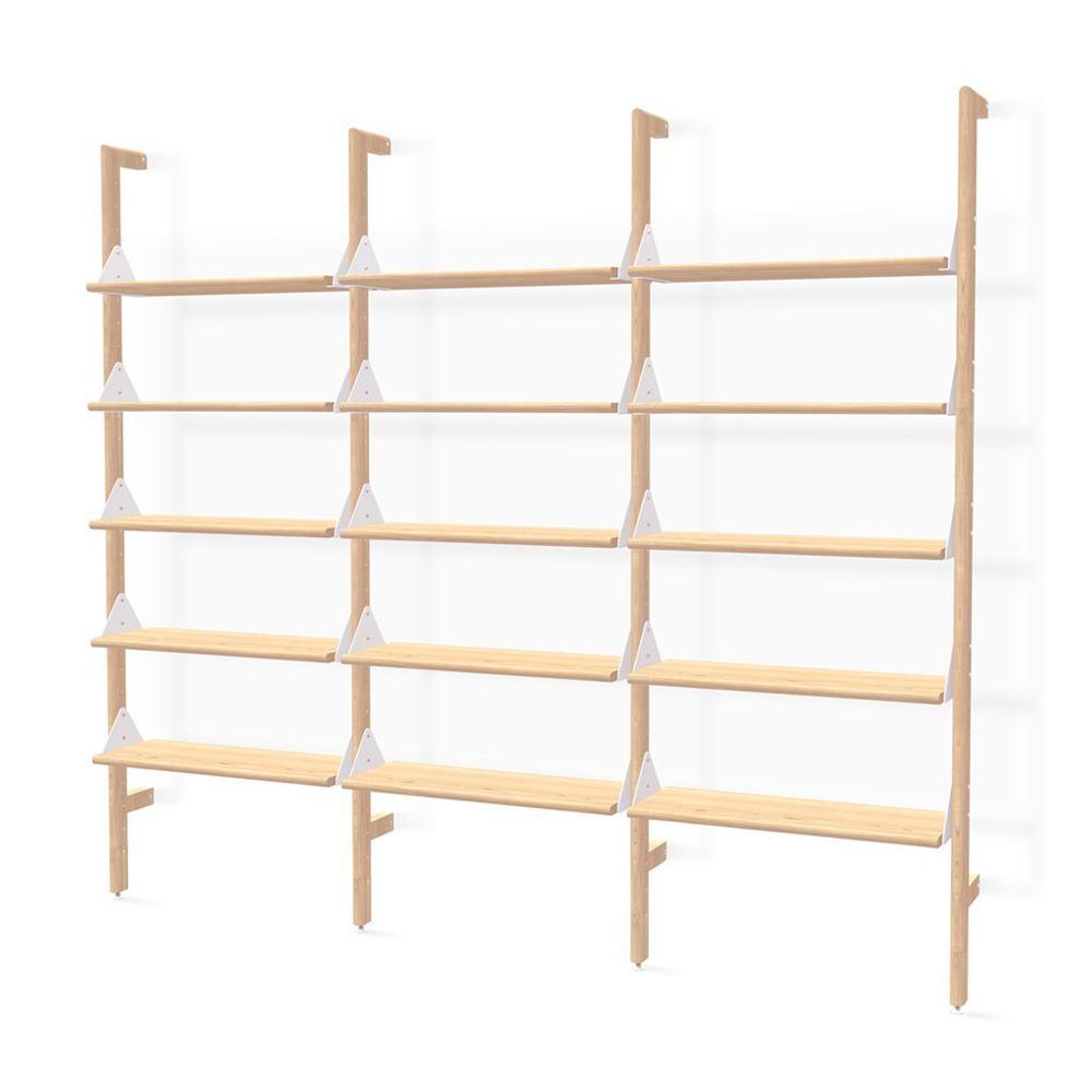 Branch-3 Shelving Unit Shelves Gus Modern Blonde Uprights / White Brackets / Blonde Ash Shelves 