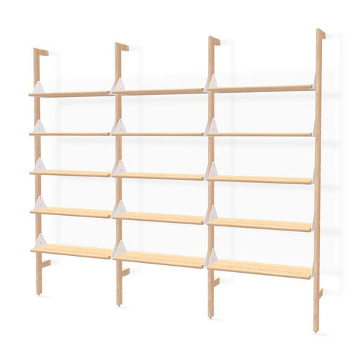 Branch-3 Shelving Unit Shelves Gus Modern Blonde Uprights / White Brackets / Blonde Ash Shelves 