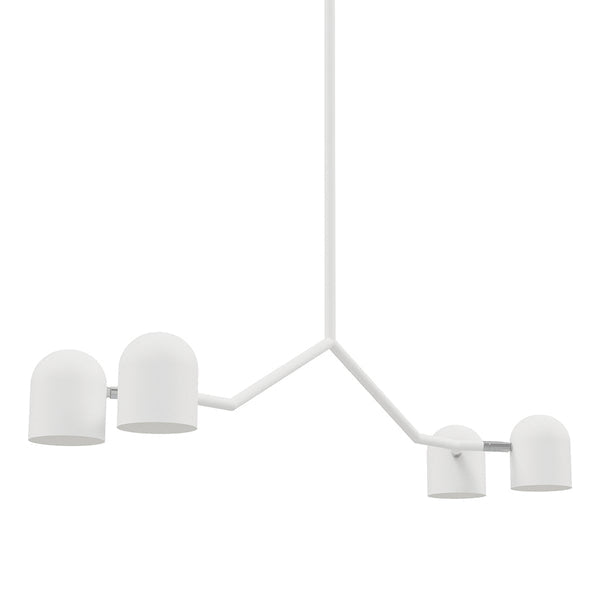 Tandem 4-Head Pendant Lamp Pendant Lights Gus Modern White 