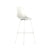 Eames Molded Plastic Bar Stool bar seating herman miller White Base Frame Finish White Standard Glide