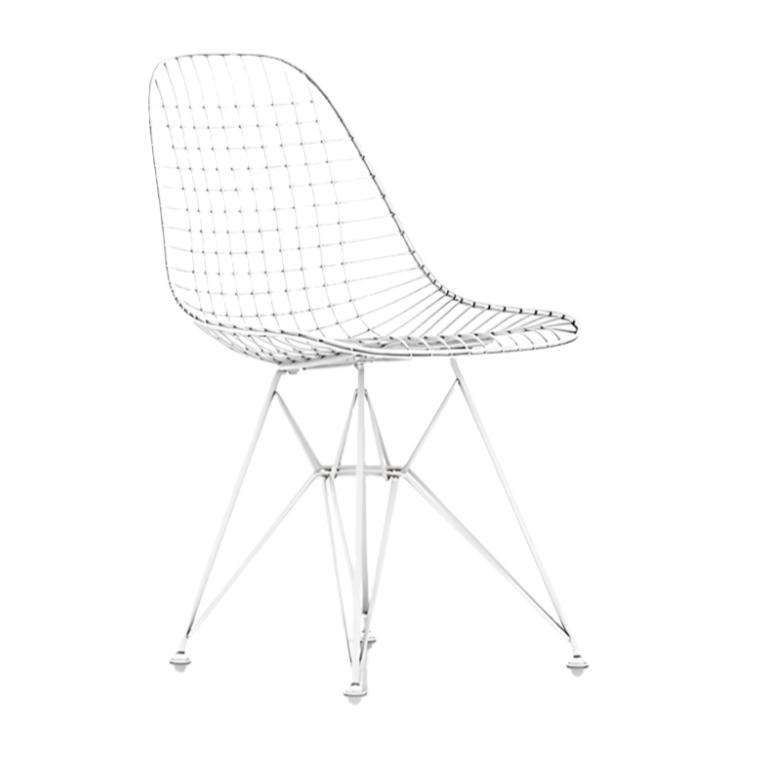 Eames Wire Chair Outdoor Outdoors herman miller White Standard Glides 